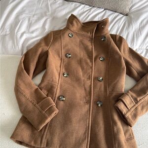 Women's Double-Breasted Brown Jacket